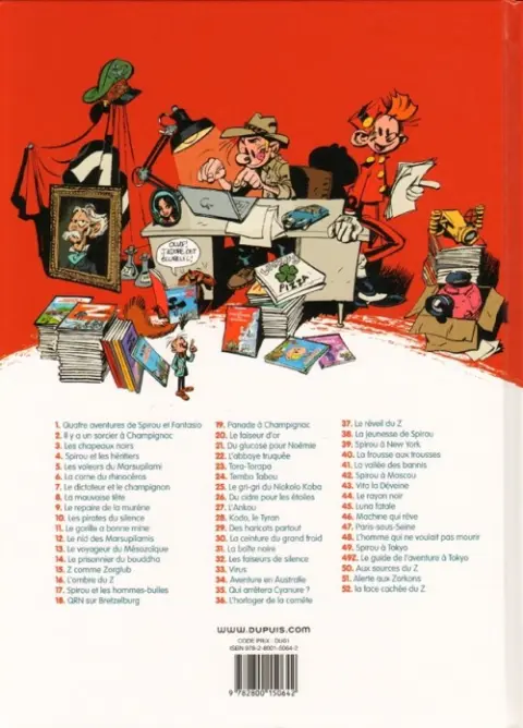 Verso de l'album Spirou et Fantasio Tome 52 La face cachée du Z
