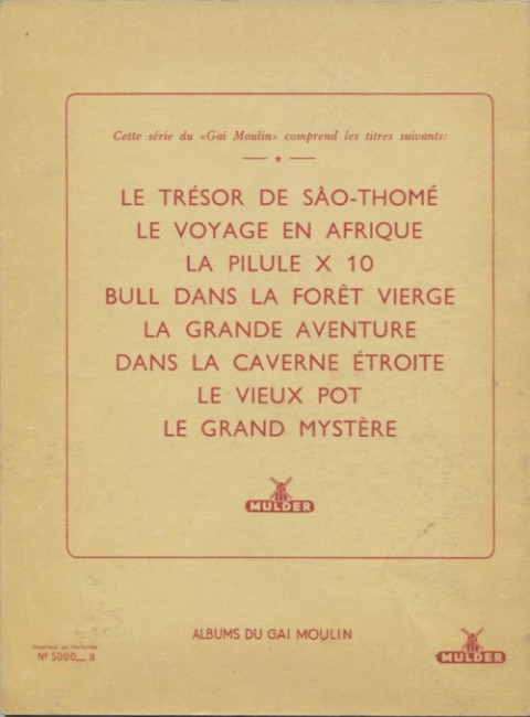 Verso de l'album Bull Dog Tome 6 Dans la caverne étroite