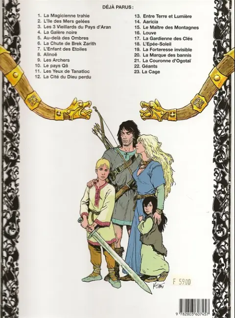 Verso de l'album Thorgal Tome 14 Aaricia