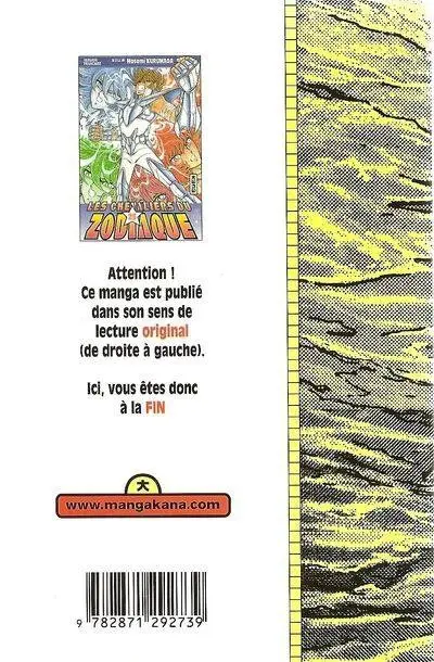 Verso de l'album Saint Seiya - Les Chevaliers du Zodiaque 25 L'Ultime Éclipse