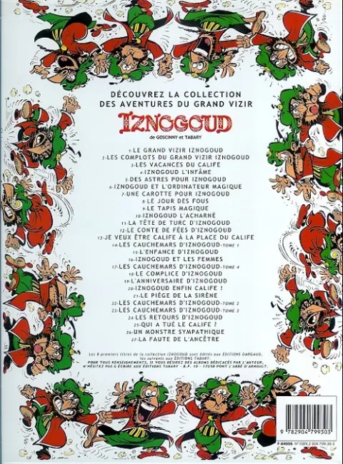 Verso de l'album Iznogoud Tome 22 Les Cauchemars d'Iznogoud