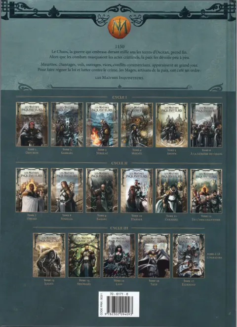 Verso de l'album Les Maîtres inquisiteurs Tome 17