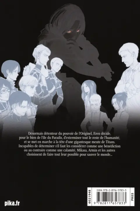 Verso de l'album L'Attaque des Titans 32