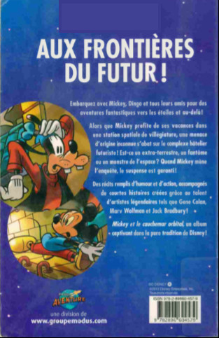 Verso de l'album BD Disney Tome 9 Mickey et le cauchemar orbital