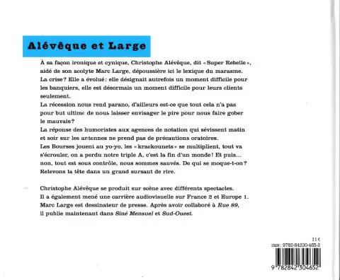 Verso de l'album J'aime pas La crise
