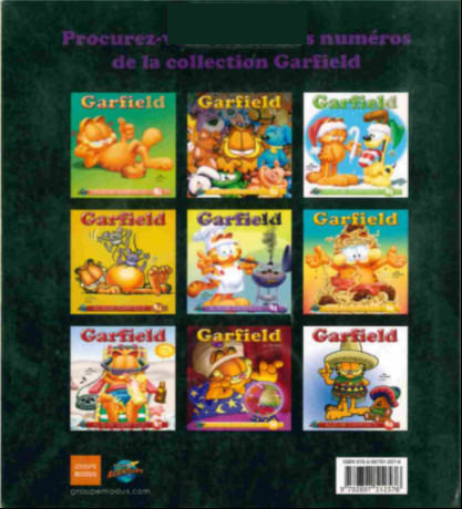 Verso de l'album Garfield #70