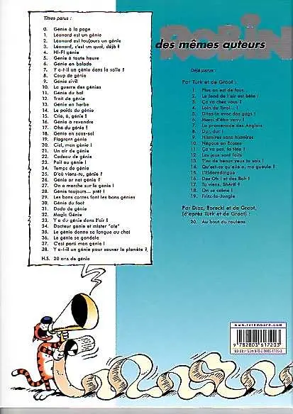 Verso de l'album Léonard Tome 22 Cadeau de génie