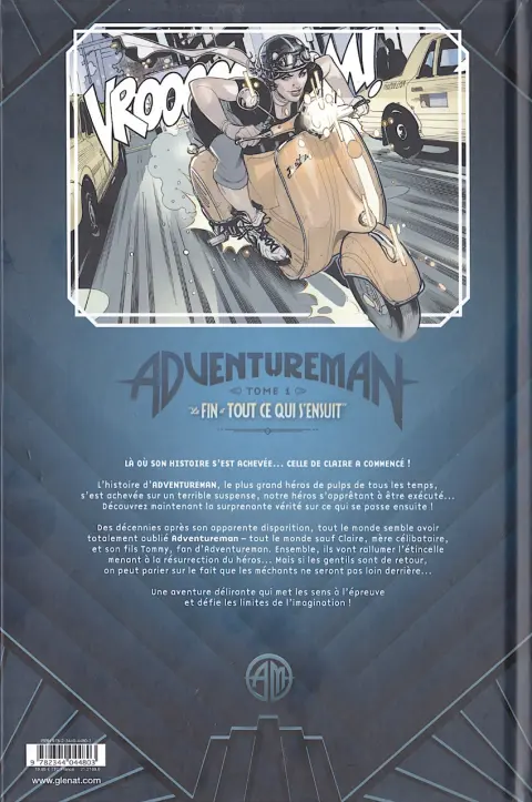 Verso de l'album Adventureman Tome 1 La fin et tout ce qui s'ensuit