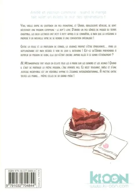 Verso de l'album BL métamorphose 2