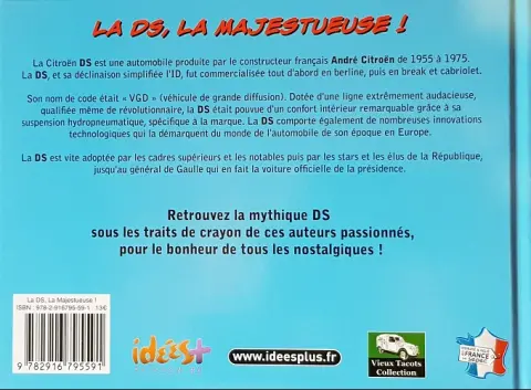 Verso de l'album Vieux Tacots Tome 4 La ds, la majestueuse !