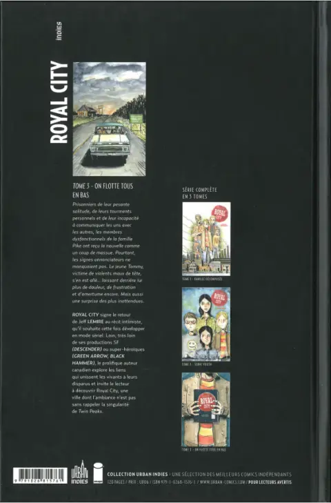 Verso de l'album Royal City Tome 3 On flotte tous en bas