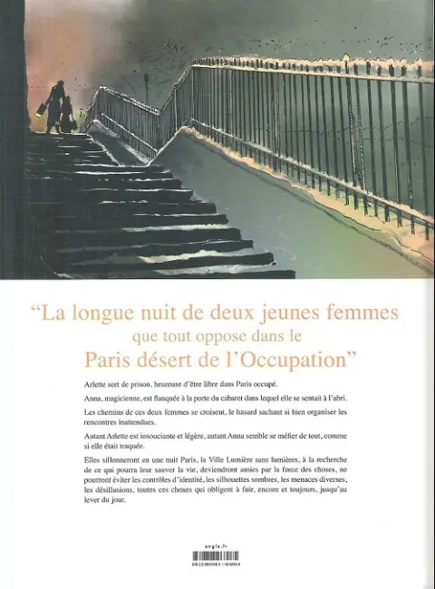 Verso de l'album Deux passantes dans la nuit 1 Arlette