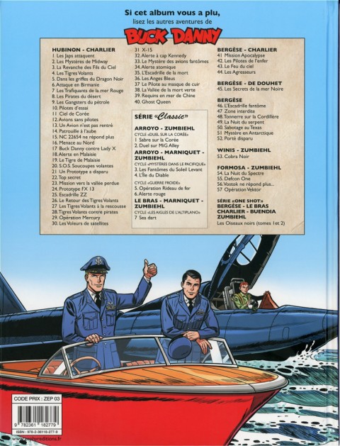 Verso de l'album Buck Danny «Classic» Tome 7 Sea Dart