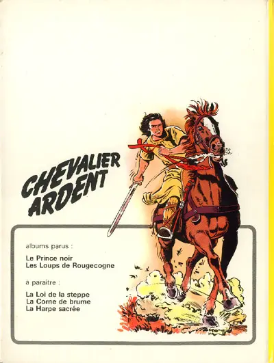 Verso de l'album Chevalier Ardent Tome 1 Le prince noir