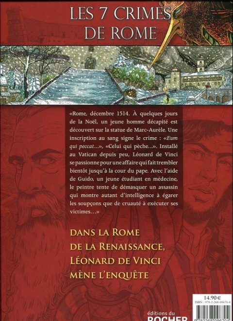Verso de l'album Une enquête de Léonard de Vinci 1 Les 7 crimes de Rome