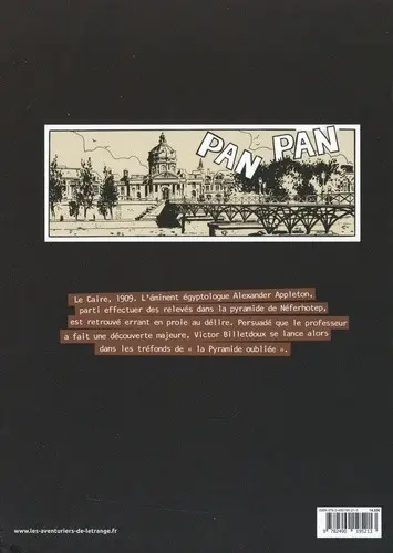 Verso de l'album Victor Billetdoux Tome 1 La Pyramide oubliée (1976) - Version alternative