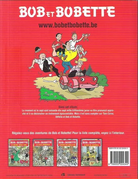 Verso de l'album Bob et Bobette Tome 279 Le dernier juron