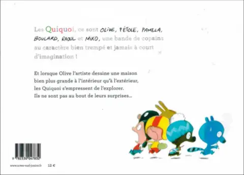 Verso de l'album Les quiquoi Les Quiquoi et l'étrange maison qui n'en finit pas de grandir