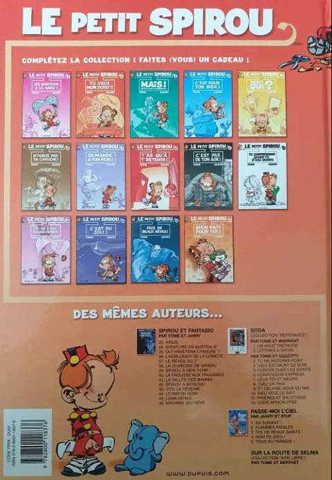 Verso de l'album Le Petit Spirou Tome 2 Tu veux mon doigt ?