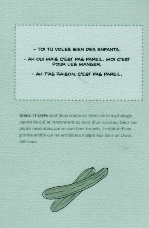 Verso de l'album Tanuki & Kappa