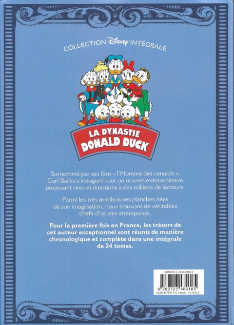 Verso de l'album La Dynastie Donald Duck Tome 1 Sur les traces de la licorne et autres histoires (1950-1951)