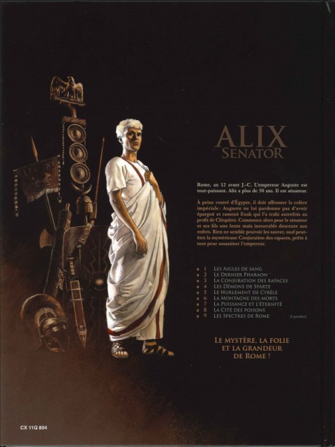 Verso de l'album Alix Senator Tome 3 La Conjuration des rapaces