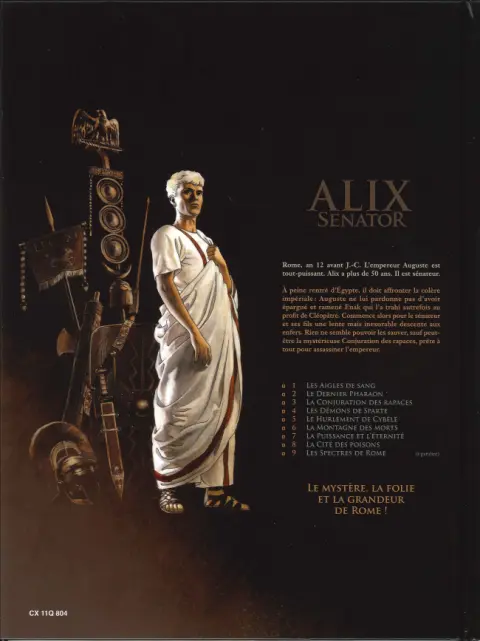 Verso de l'album Alix Senator Tome 3 La Conjuration des rapaces
