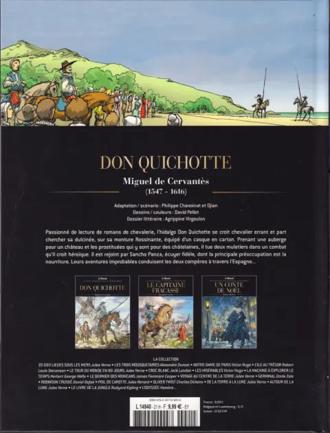 Verso de l'album Les Grands Classiques de la littérature en bande dessinée Tome 18 Don Quichotte