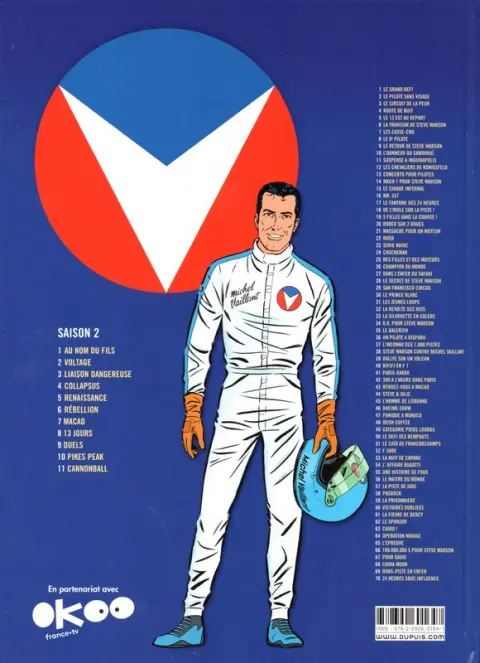 Verso de l'album Michel Vaillant Tome 70 24 heures sous influence
