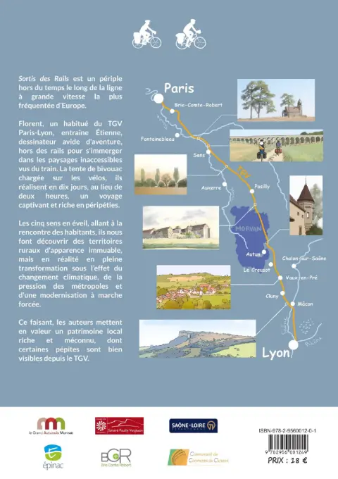 Verso de l'album Sortis des Rails Paris-Lyon par le Morvan