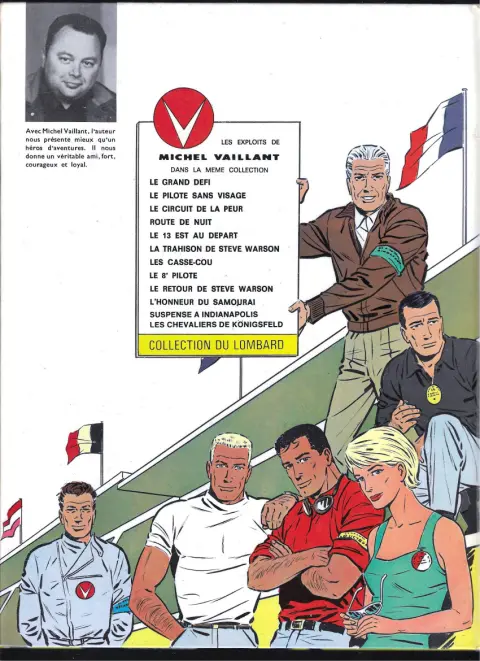 Verso de l'album Michel Vaillant Tome 12 Les Chevaliers de Königsfeld