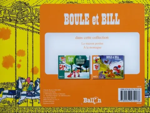 Verso de l'album Boule et Bill Tome 3 Boule et Bill à la montagne