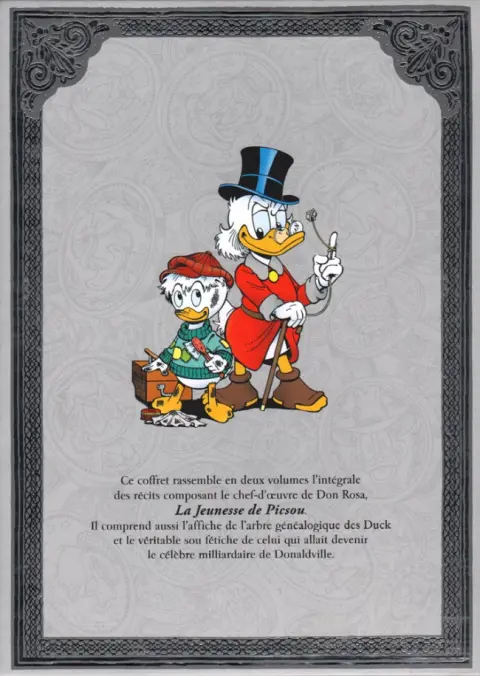 Verso de l'album La Grande Épopée de Picsou La Jeunesse de Picsou