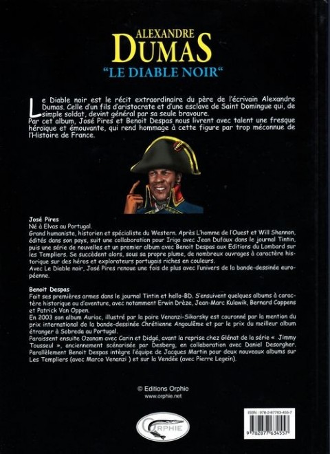 Verso de l'album Alexandre Dumas le Diable noir