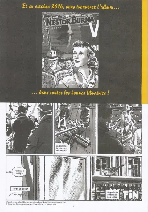 Verso de l'album Nestor Burma contre C.Q.F.D. numéro 3