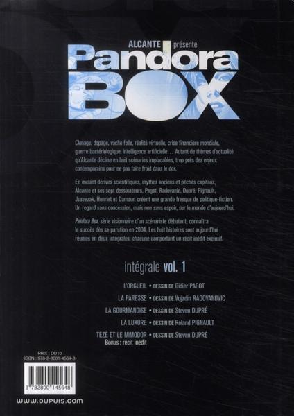Verso de l'album Pandora Box Intégrale Vol. 1