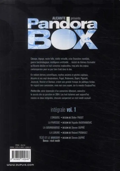 Verso de l'album Pandora Box Intégrale Vol. 1