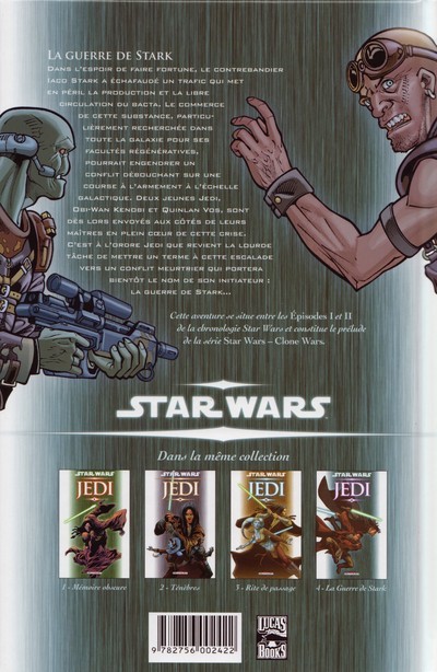 Verso de l'album Star Wars - Jedi Tome 4 La guerre de Stark
