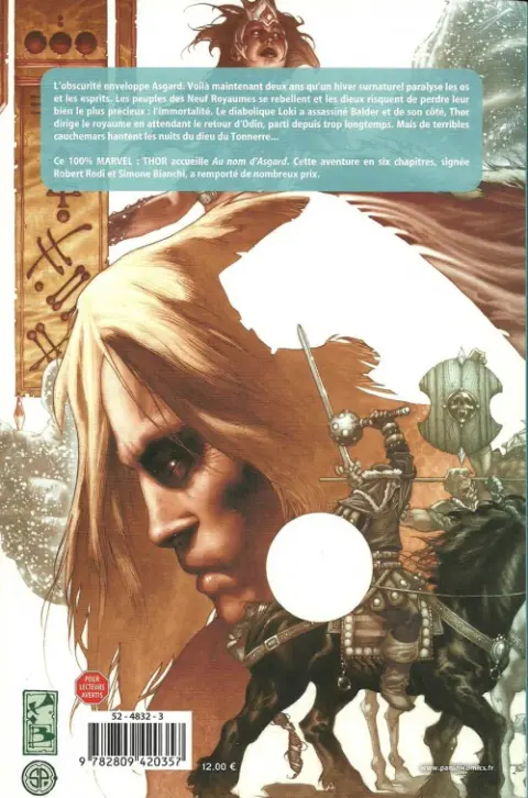 Verso de l'album Thor : Au nom d'Asgard