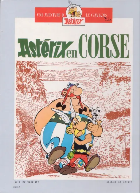 Verso de l'album Astérix Tomes 19 et 20 Le devin / Astérix en Corse