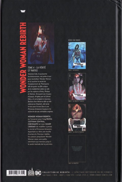 Verso de l'album Wonder Woman Rebirth Tome 4 La Vérité (2e partie)