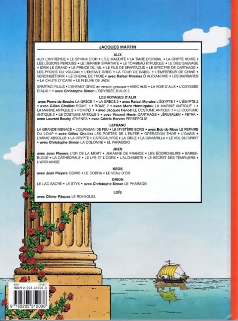 Verso de l'album Alix Tome 4 La tiare d'Oribal