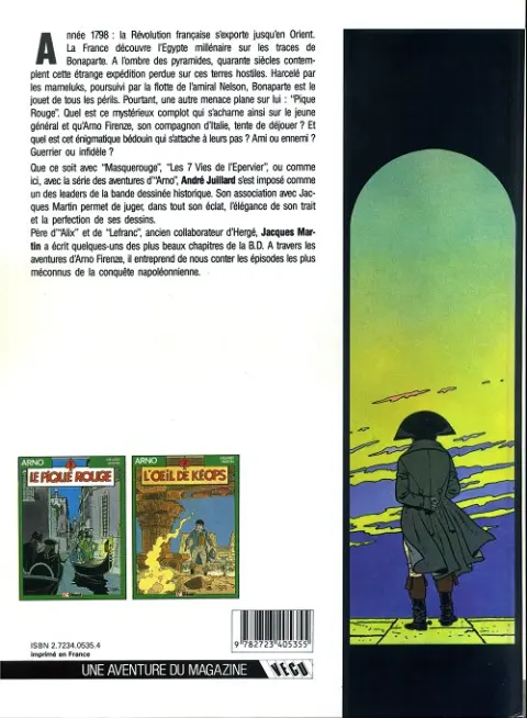 Verso de l'album Arno Tome 2 L'œil de Kéops