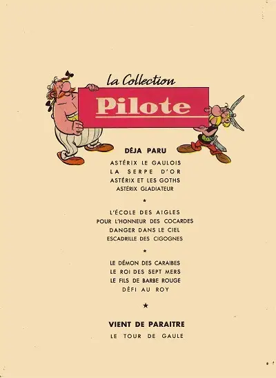 Verso de l'album Astérix Tome 5 Le tour de Gaule d'Astérix
