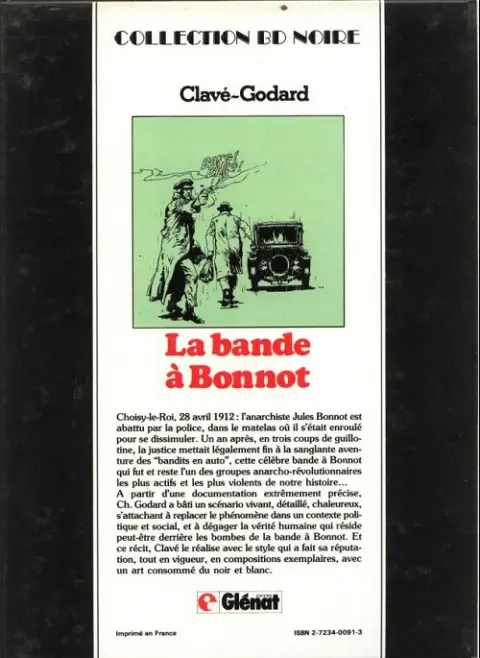 Verso de l'album La Bande à Bonnot