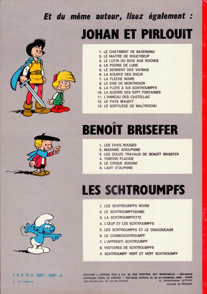 Verso de l'album Benoît Brisefer Tome 5 Le cirque Bodoni
