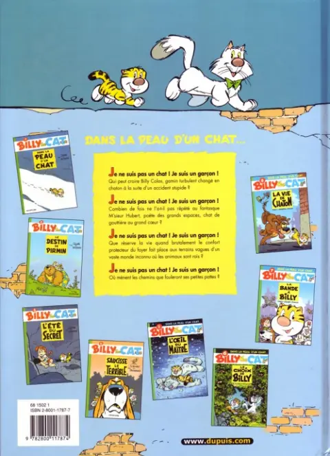Verso de l'album Billy the Cat Tome 1 Dans la peau d'un chat