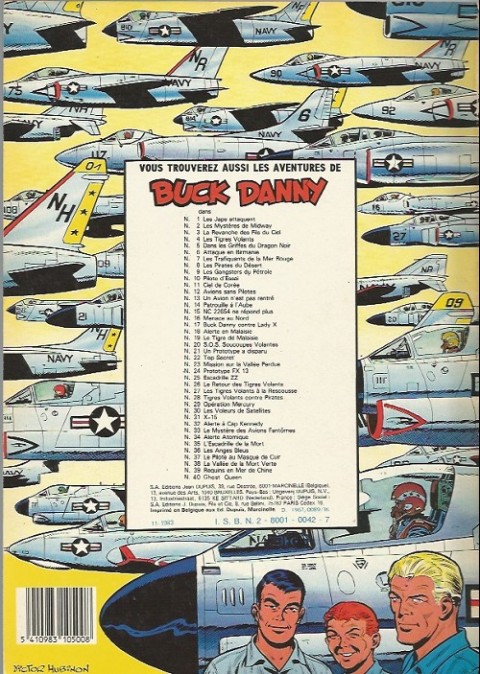 Verso de l'album Buck Danny Tome 5 Dans les griffes du Dragon Noir