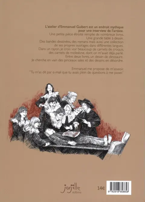Verso de l'album Entretien avec Emmanuel Guibert