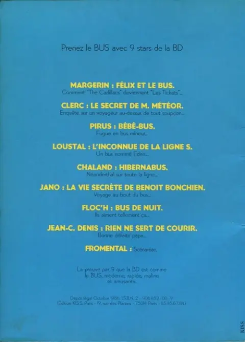 Verso de l'album Félix et le bus STCR